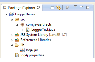 log4j using properties file